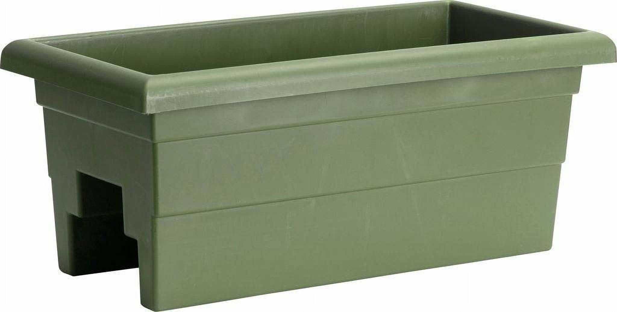 24 in. Countryside Over the Rail Planter, Sage Green