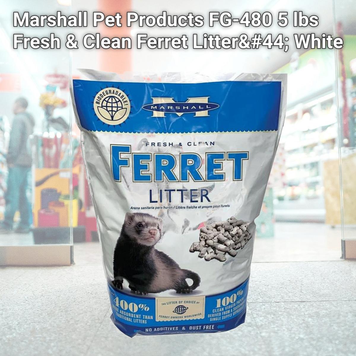Picture of Marshall Pet Products FG-480 5 lbs Fresh & Clean Ferret Litter&#44; White