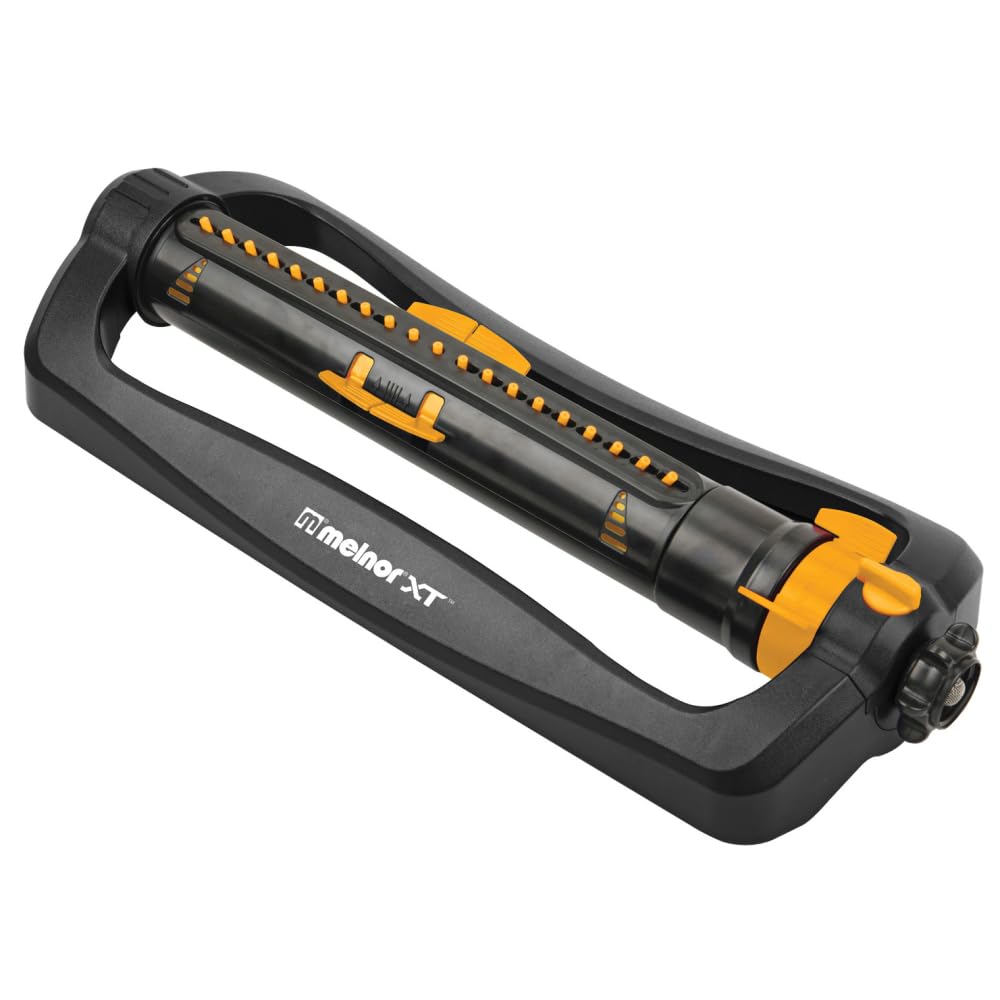 XT45200 T4500 sq. ft. urbo Oscillating Sprinkler with Flow Control, Black & Yellow