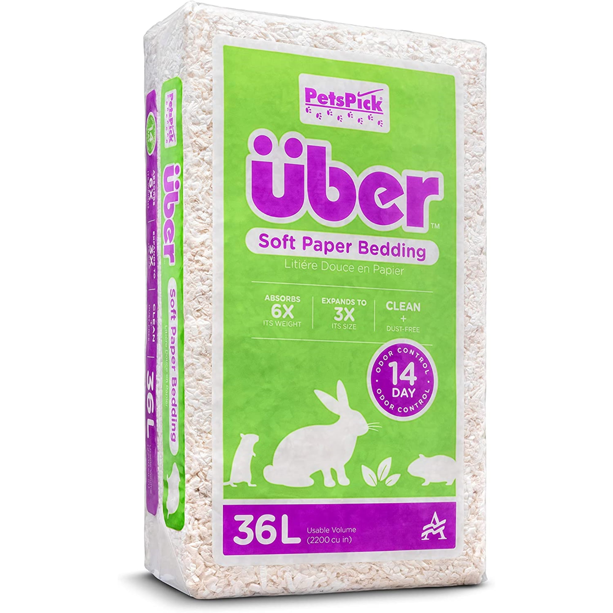 Picture of American Wood Fibers 80500PWUBPK Uber Soft Paper Pet Bedding, White