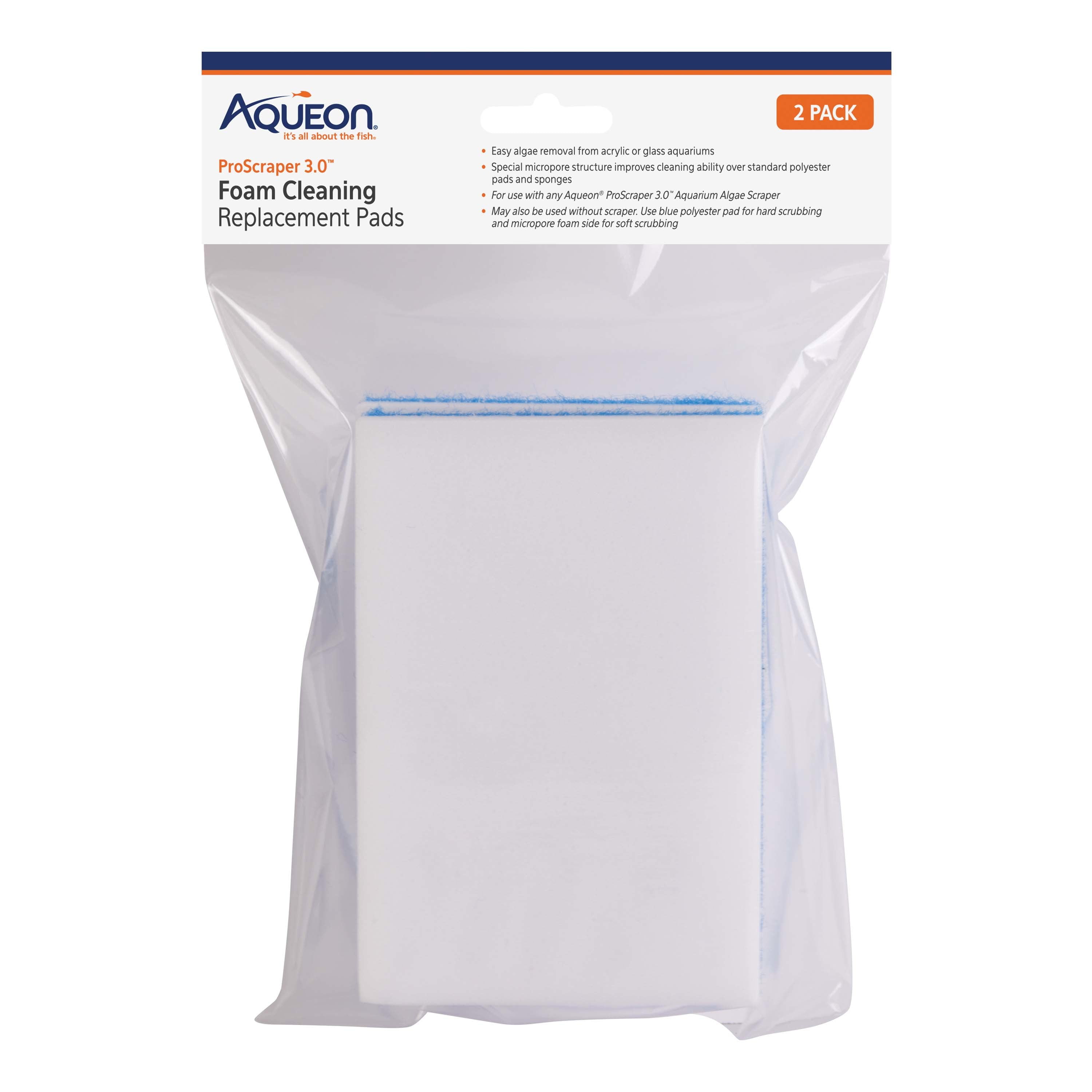 Picture of Aqueon Products 100545942 Proscraper 3.0 Foam Cleaning Pads - Pack of 2