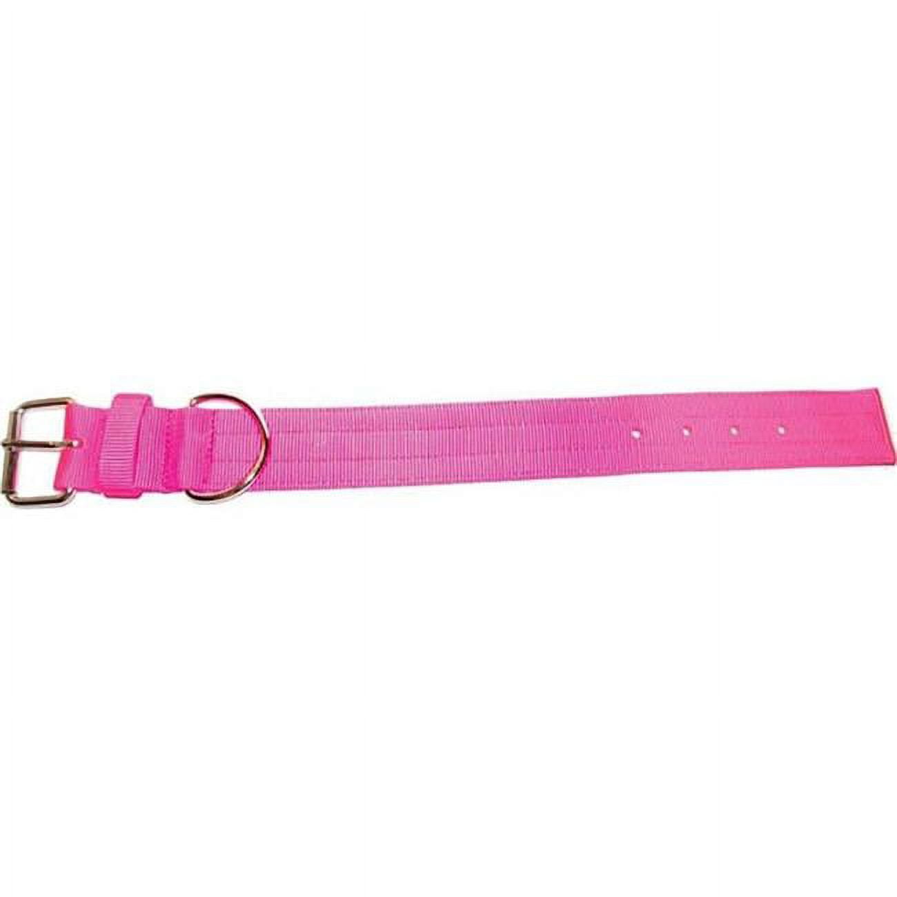 Picture of Leather Brothers 200N-NPK23 2 x 23 in. Bravo 2 Ply Nylon Dog Collar, Neon Pink
