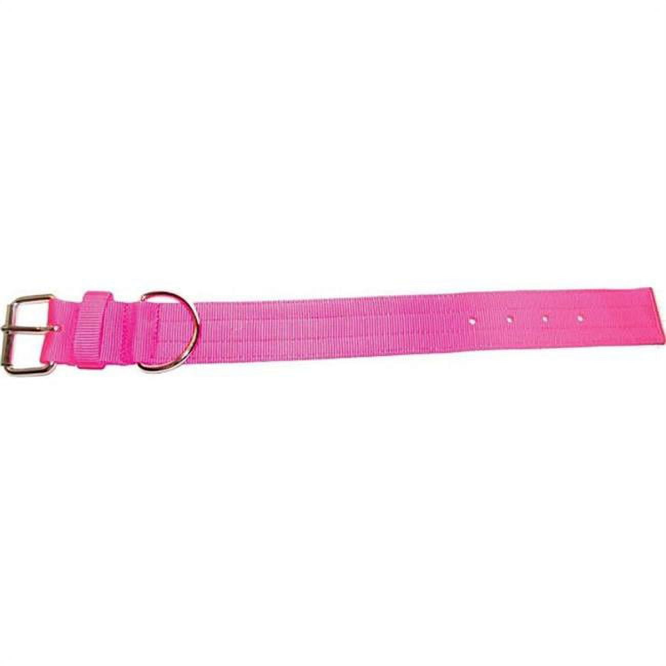 Picture of Leather Brothers 200N-NPK27 2 x 27 in. Bravo 2 Ply Nylon Dog Collar, Neon Pink