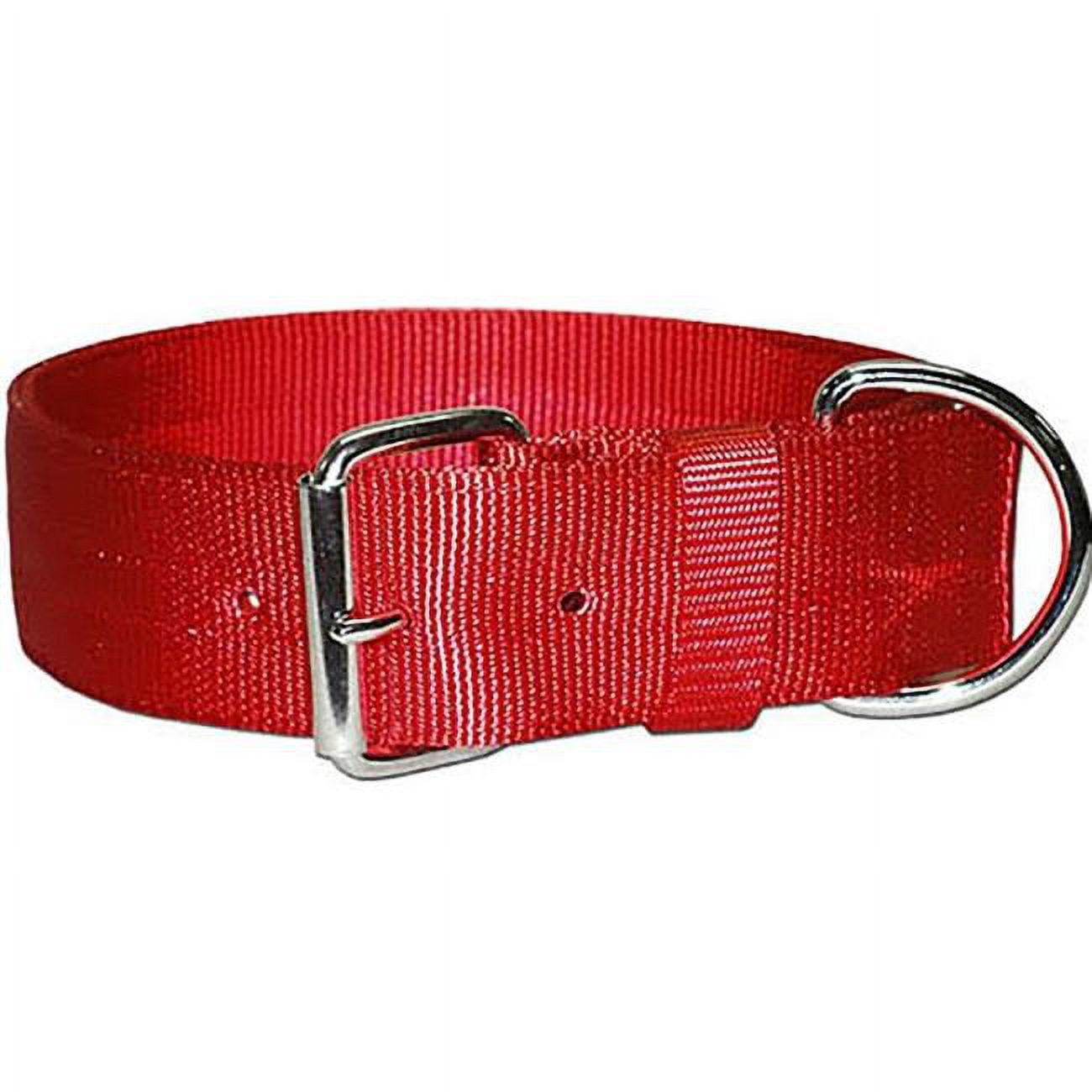 Picture of Leather Brothers 200N-RD21 2 x 21 in. Bravo 2 Ply Nylon Dog Collar, Red