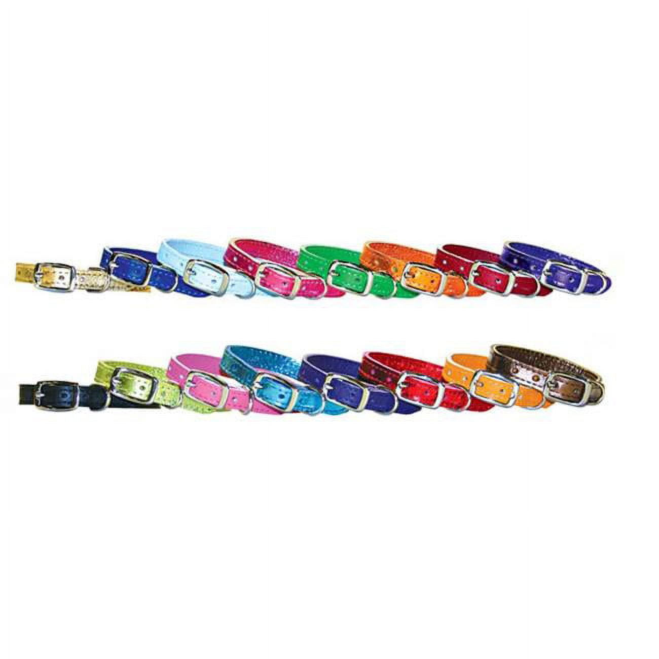 Picture of Leather Brothers 3832-PK 0.37 x 9-11 in. Pocket Pups Leather Collar, Pink