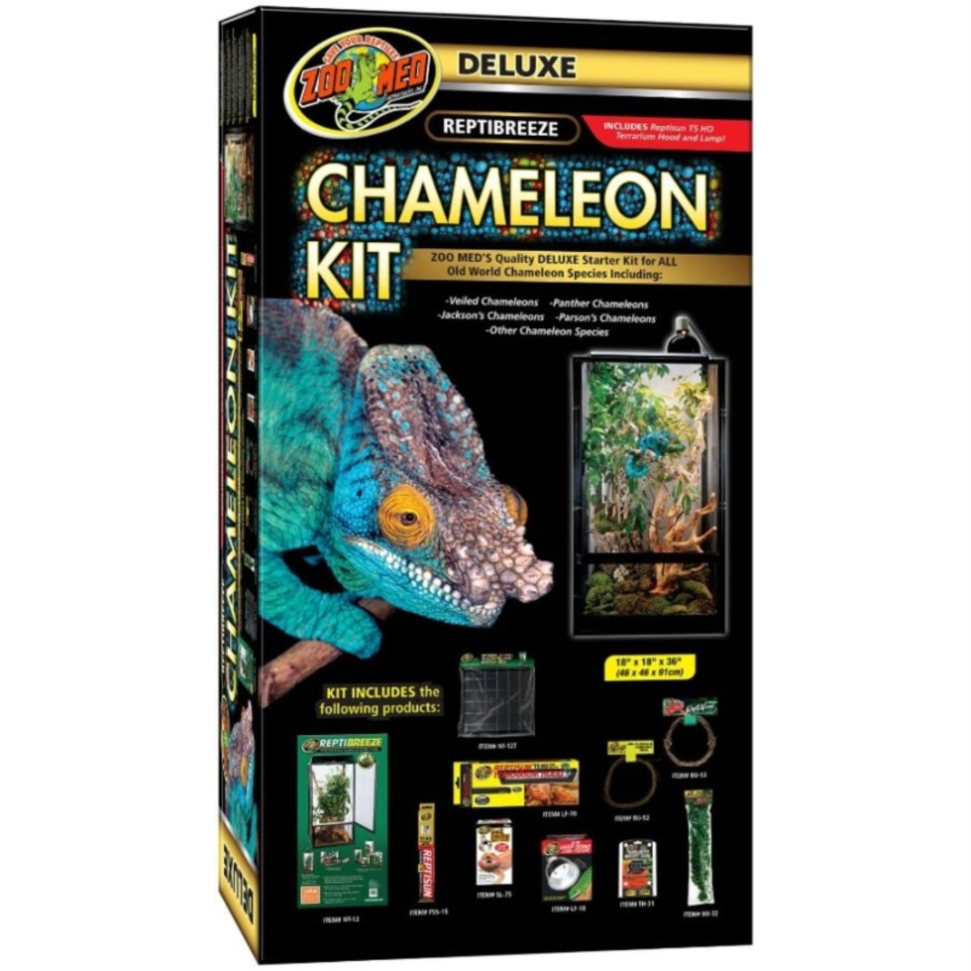 Picture of Zoo Med Laboratories NT-12CK 18 x 18 x 36 in. Deluxe Reptibreeze Chameleon Kit