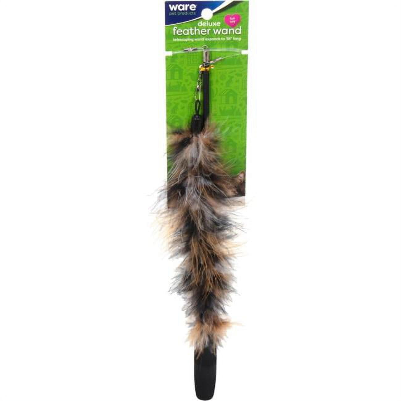 Picture of Ware Manufacturing 10258 Deluxe Feather Wand Cat Toy