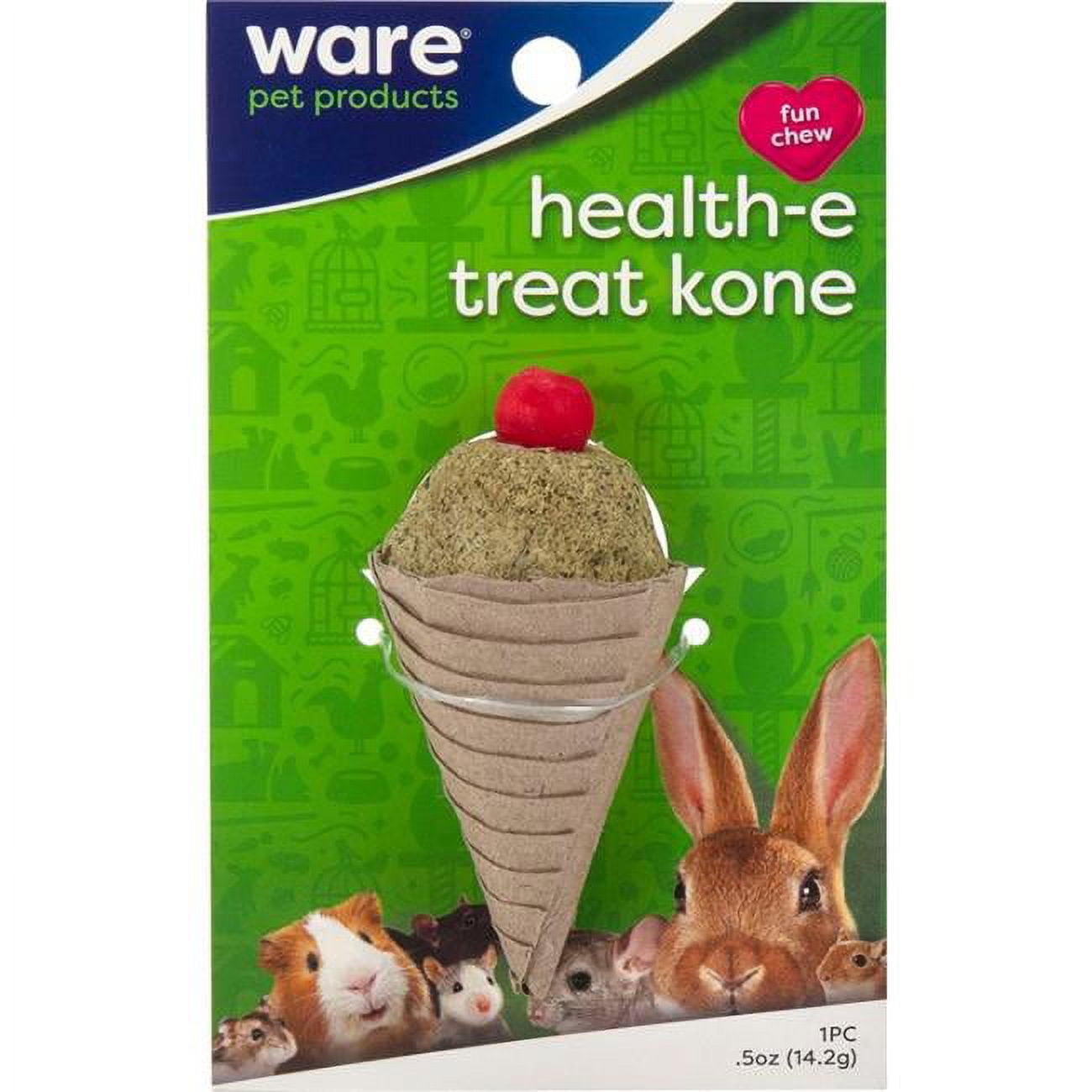 Picture of Ware Manufacturing 10405 Health-E Treat Kone Small Animal Chew, Tan