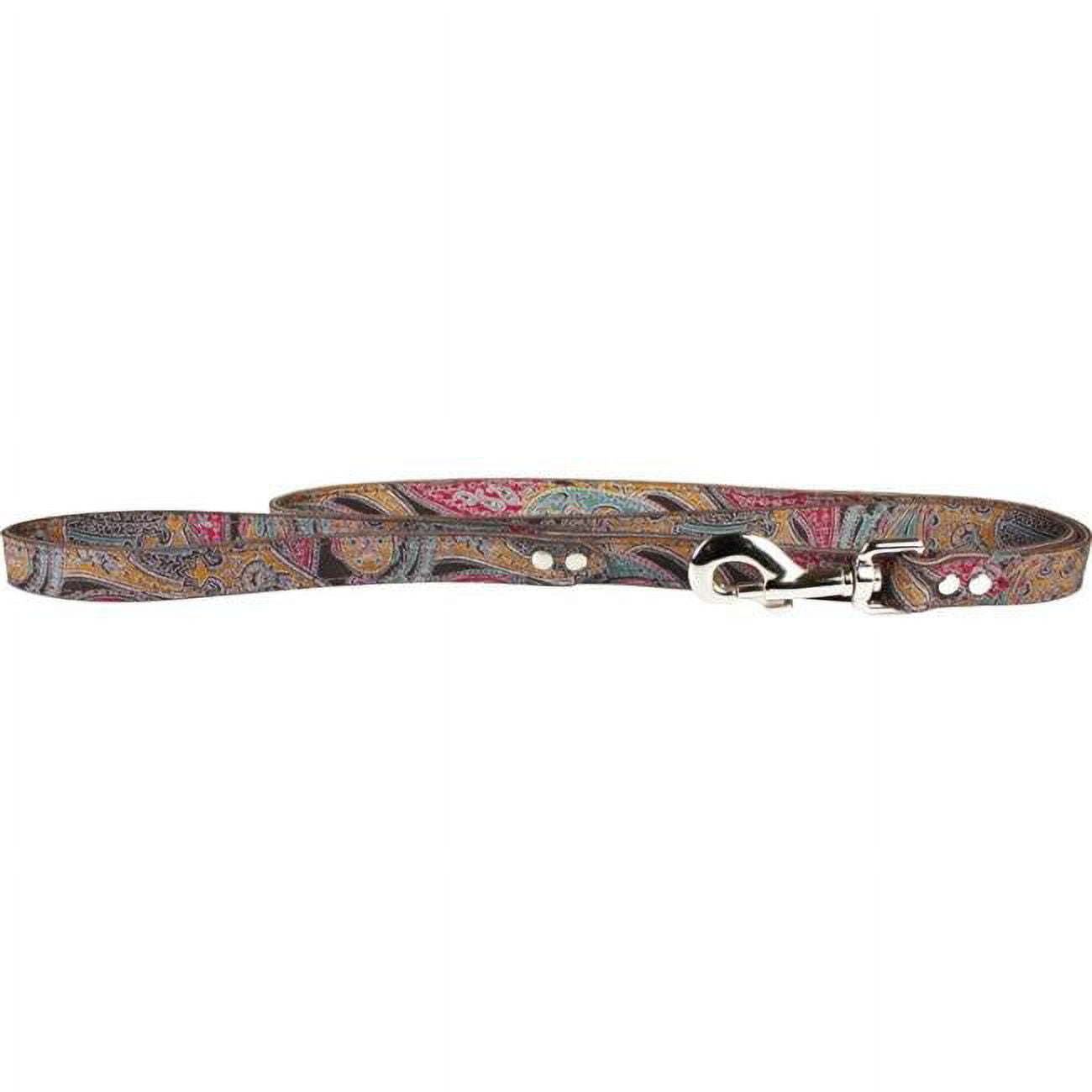 Picture of Leather Brothers 6254-CH 0.5 x 4 ft. Paisley Dog Leash, Chocolate