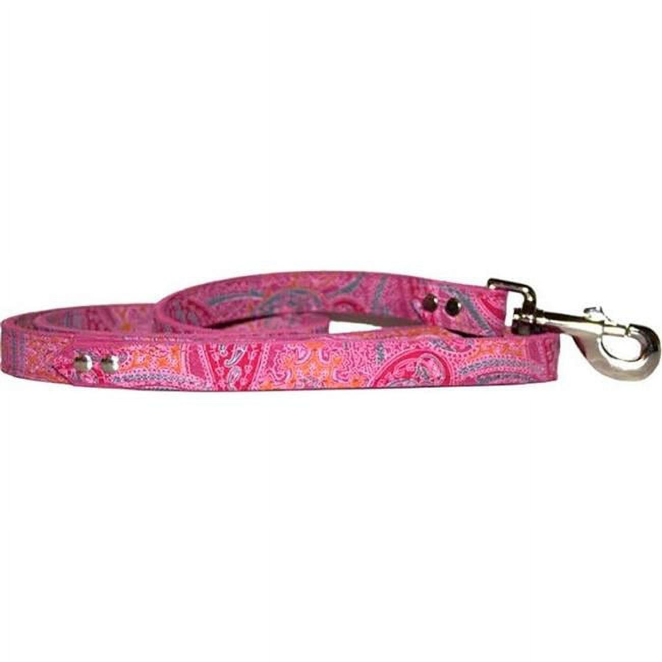 Picture of Leather Brothers 6255-PK 0.75 x 4 ft. Paisley Dog Leash, Pink