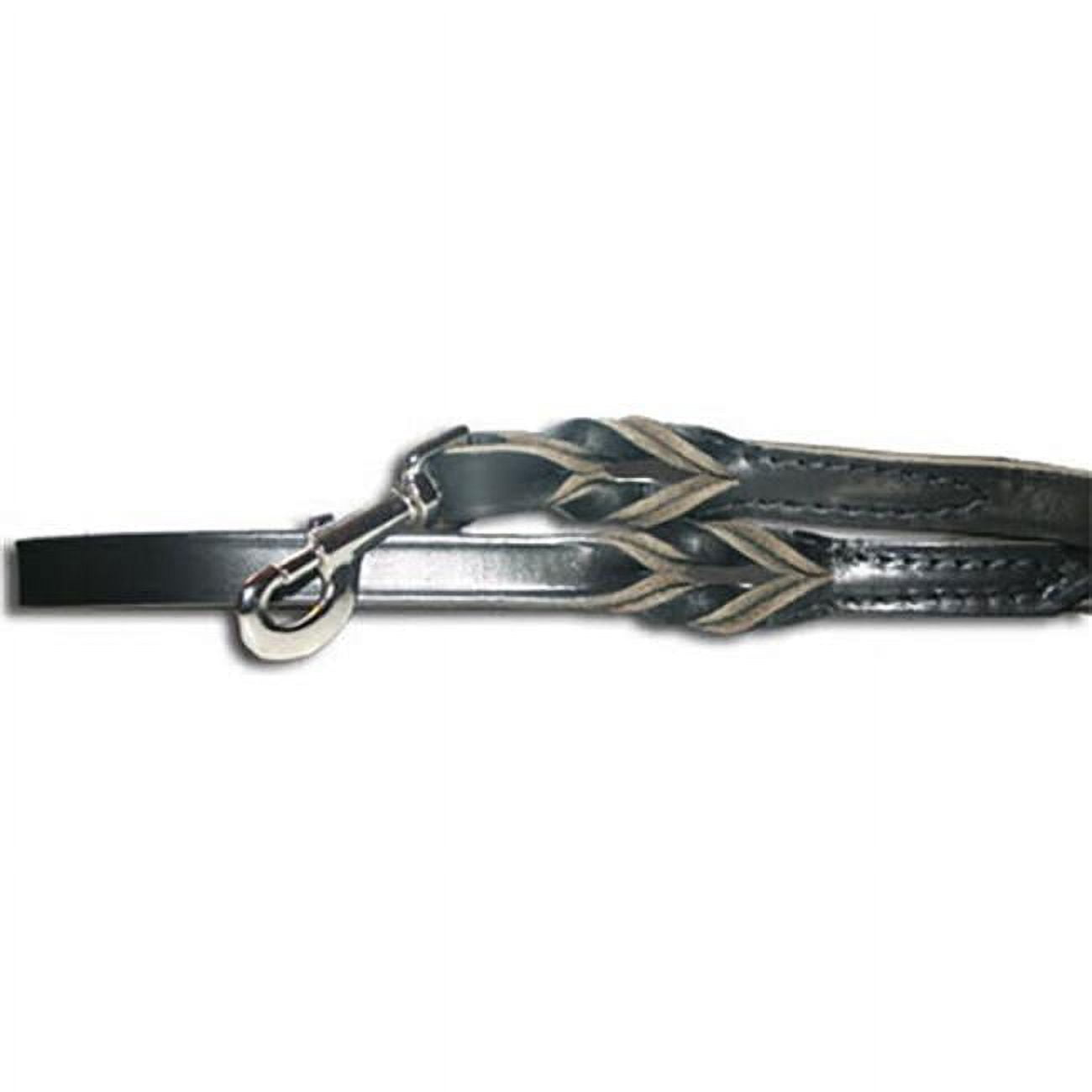 Picture of Leather Brothers TL38BT-4BK 0.375 in. x 4 ft. Omnipet Latigo Twist Lead, Black