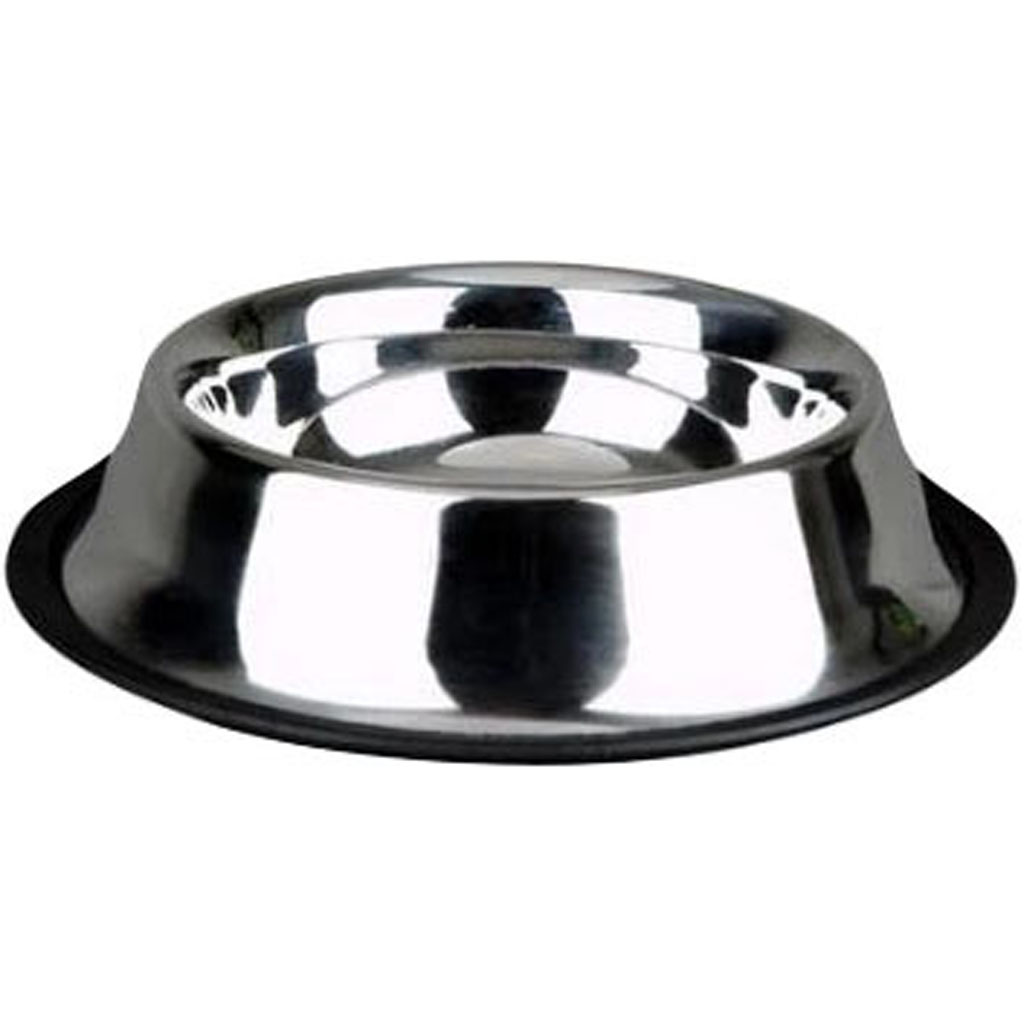 Picture of Omni Pet 8306 8 oz Non-Tip Stainless Steel Dog Bowl - Case of 96
