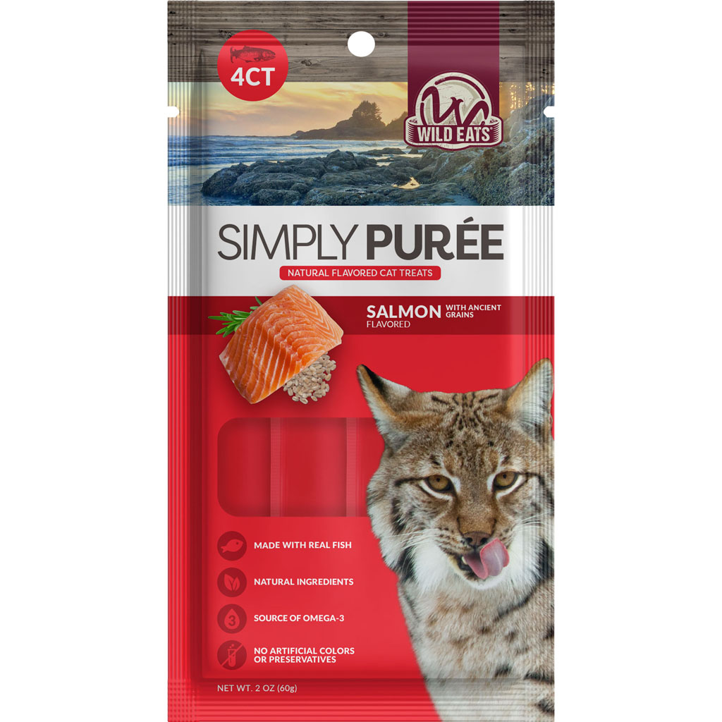 Picture of Wild Eats 71160 Cat Puree Treats - Salmon - 4 per Pack