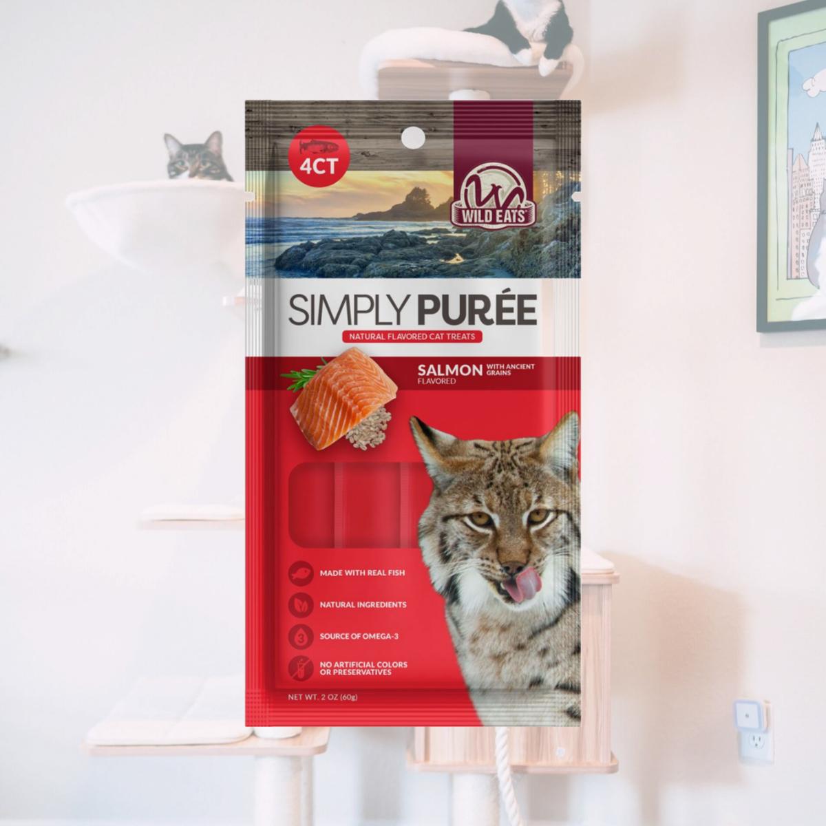 Picture of Wild Eats 71160 Cat Puree Treats - Salmon - 4 per Pack