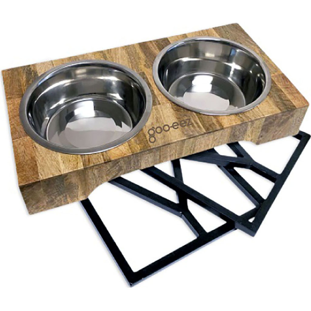 Picture of Goo-Eez GZ1053 3 in 1 Adjustable Mango Wood DBL Diner - Metal - One Size - Case of 4