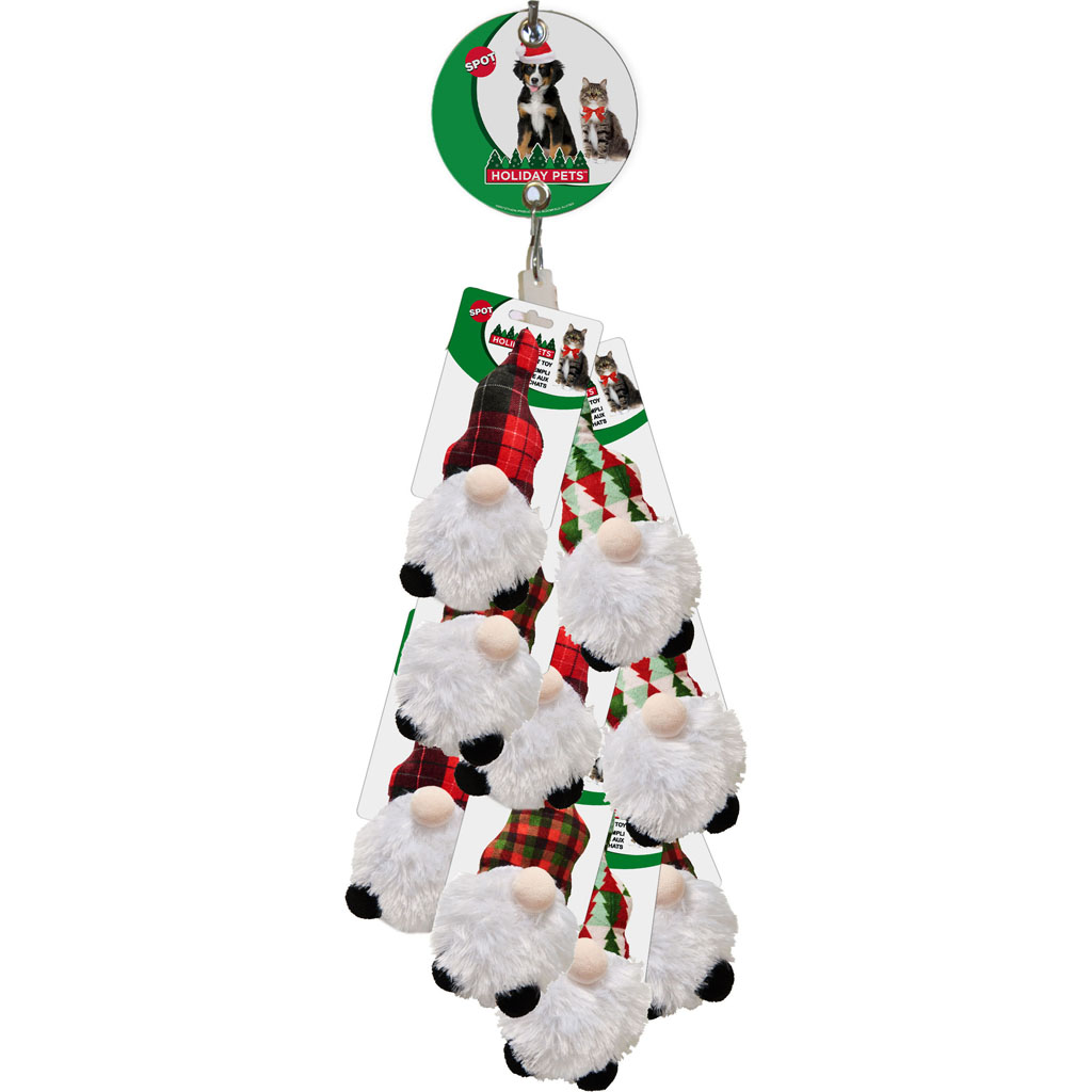 Picture of Spot 53920CS 6 in. Holiday Gnome Catnip Clip Strip - Assorted Color - 6 Piece - Case of 12