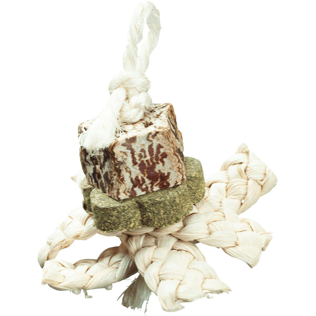 Picture of Nibbles NB063 Timothy Hay Braids Small Animal Chew with Shreddable Hay Grass - Case of 96