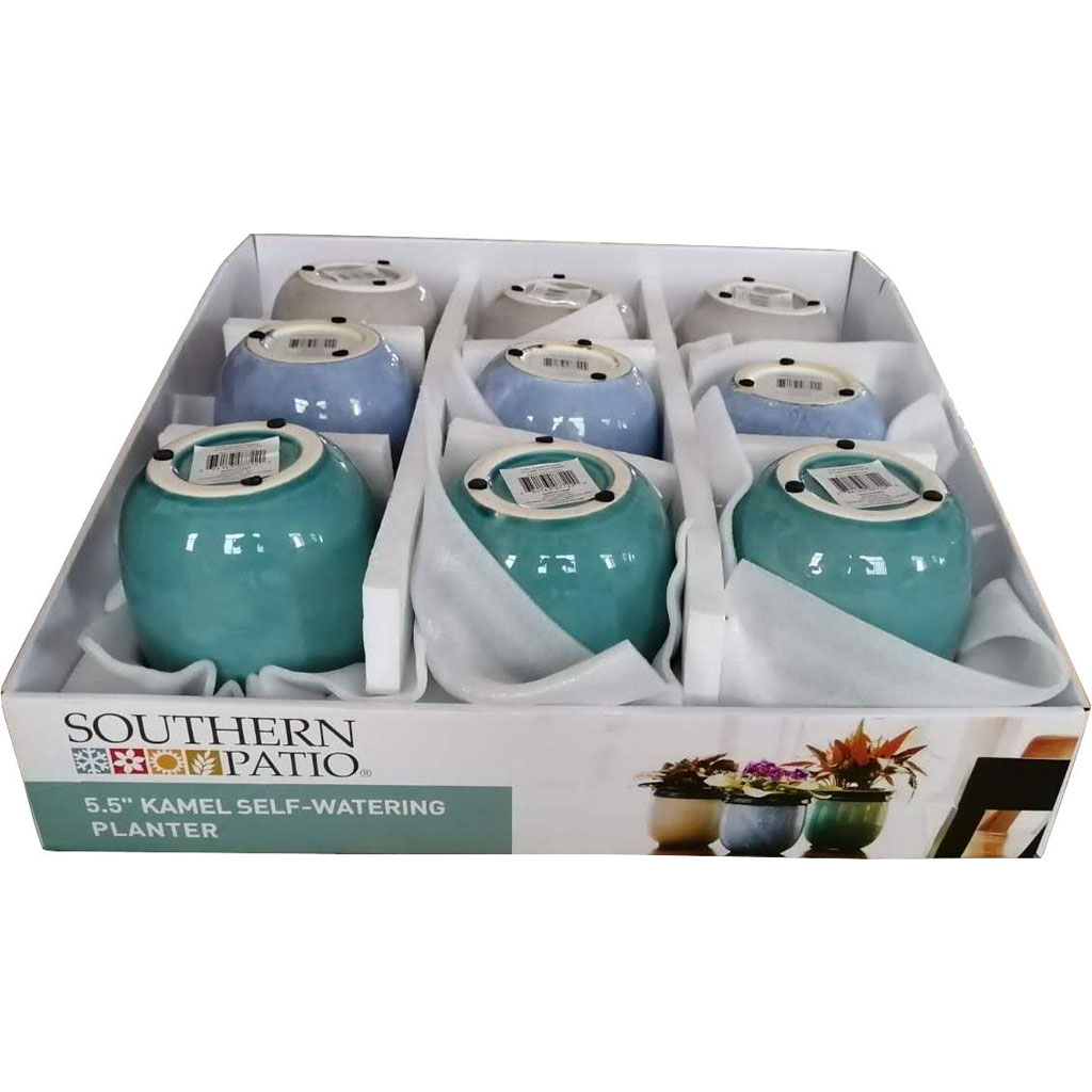 CRM-077213G 5.5 in. Kamel Pot Tray Pack - Assorted Color - Case of 9
