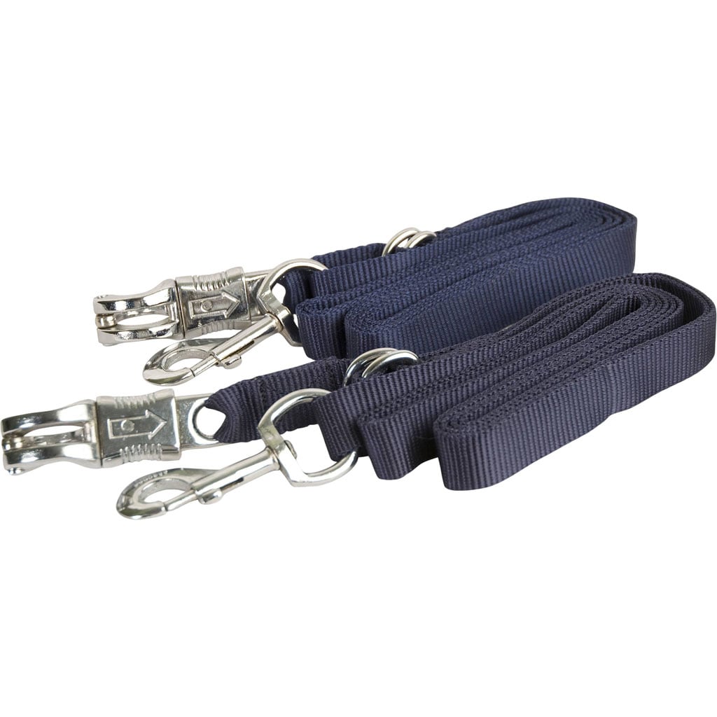 5-111444 5-9 ft. Adjustable Nylon Cross Ties with Panic Snap, Navy