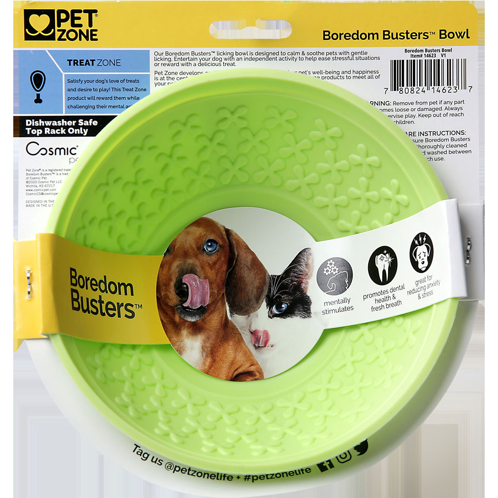 Picture of Pet Zone 14623 Boredom Busters Dog & Cat Bowl - Green - Case of 12