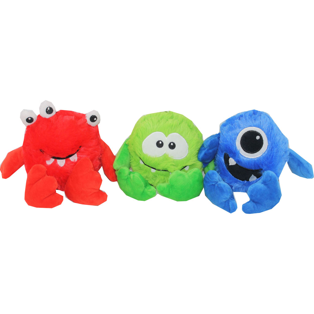 Picture of Multipet 41120 9 in. Plush Monsters Dog Toy with Large Squeaker - Case of 48