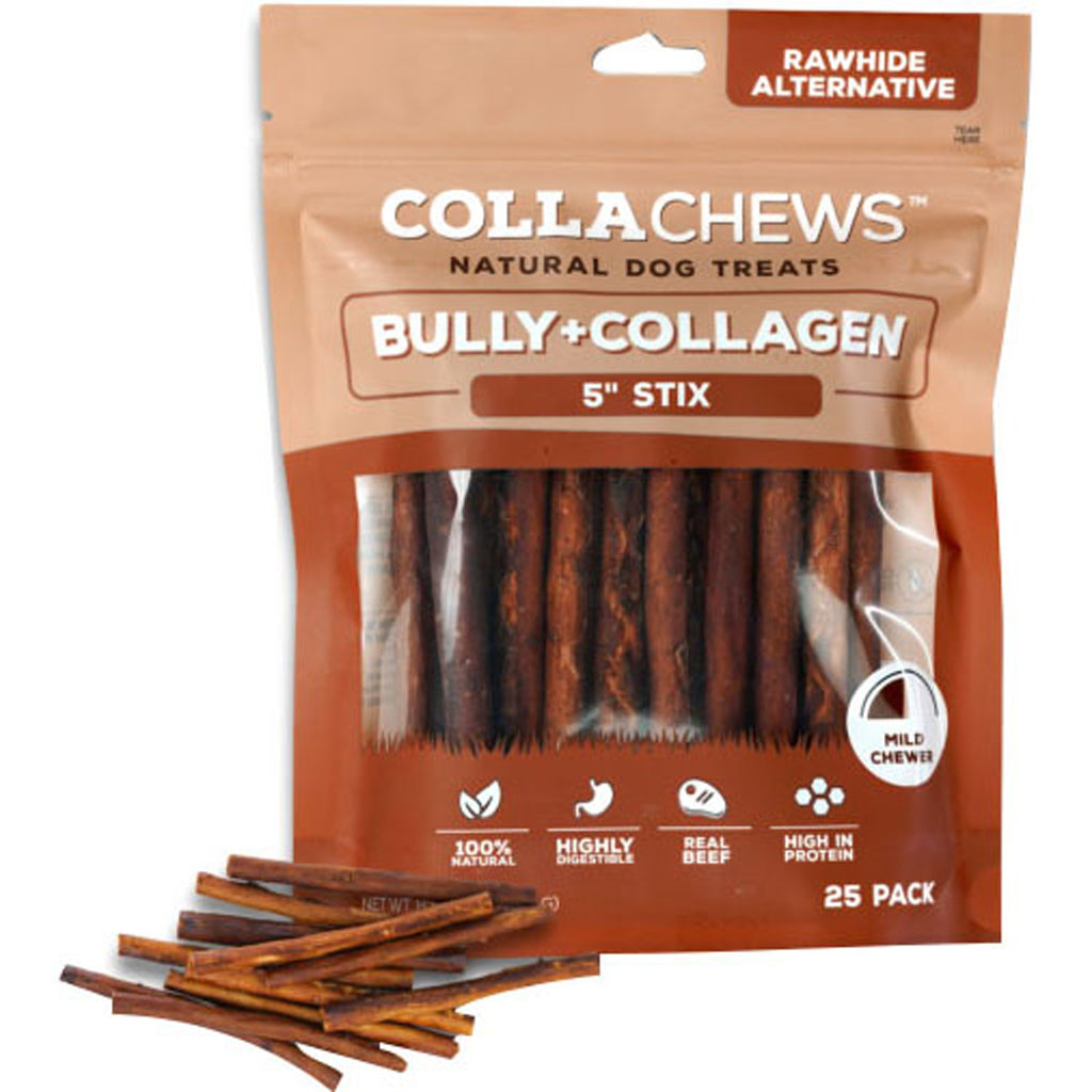 Picture of Collachews 011-1711 5 in. Collagen Stix Dog Treats - Beef - 25 per Pack - Case of 15