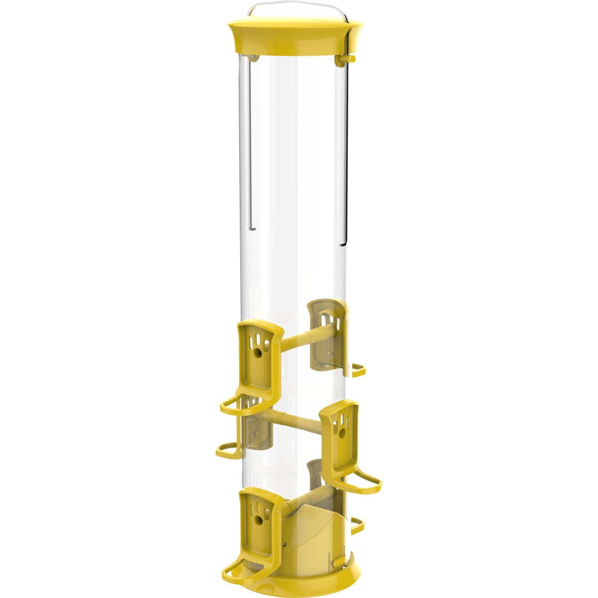 Picture of Natures Way PT35186 2.1 qt. Thistle Plastic Tube Feeder - Yellow - Large - Case of 4
