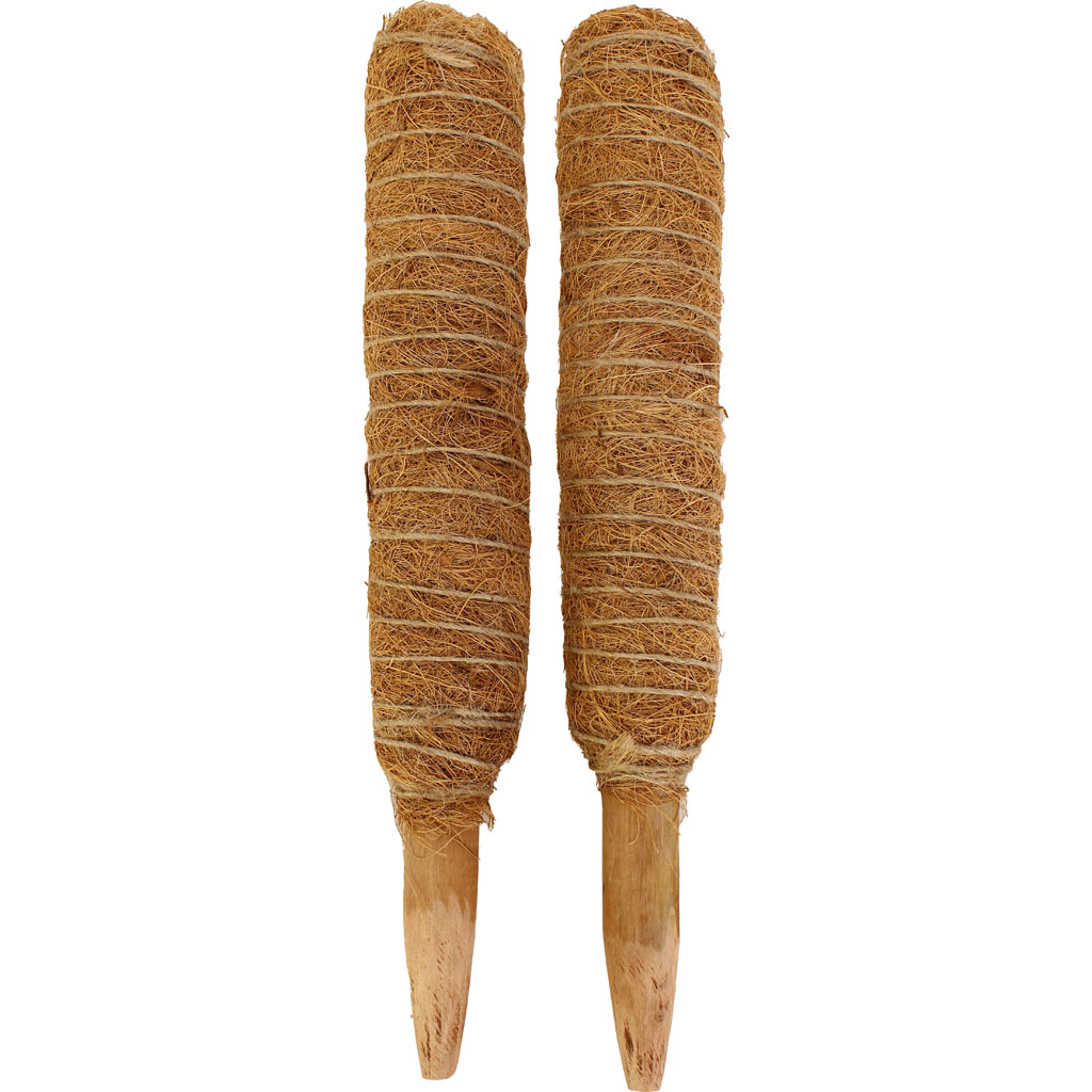 Coir Fiber Trellis Poles - Natural - 11 in. - Case of 12 - Stackable Support