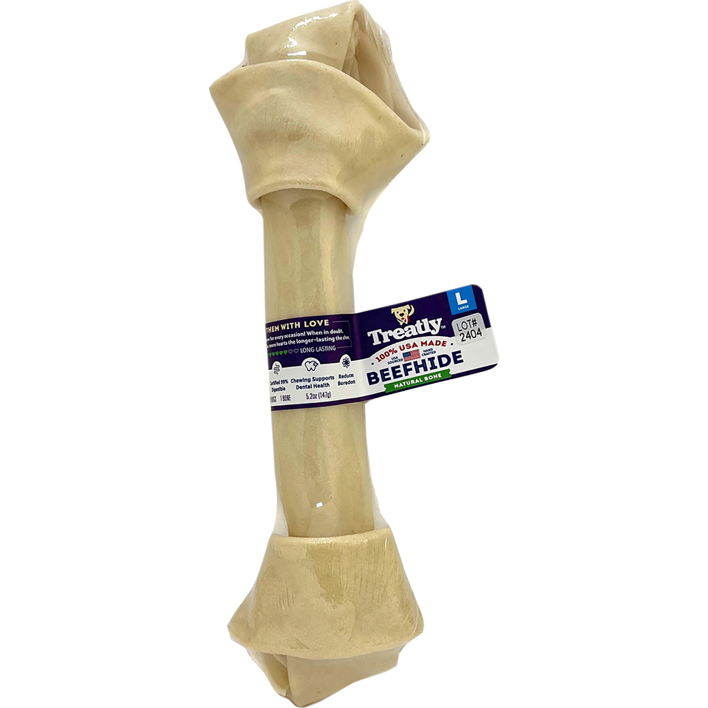 Picture of Treatly 12150 9 in. 100 Percent USA Beef Hide Bone Banded - Natural - Case of 10