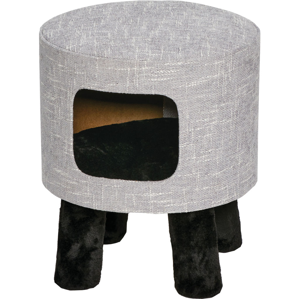 Picture of Midwest Homes 136S-SL 16.53 x 18.89 x 16.53 in. Feline Nuvo Stella Single Story Cat Bed&#44; Silver
