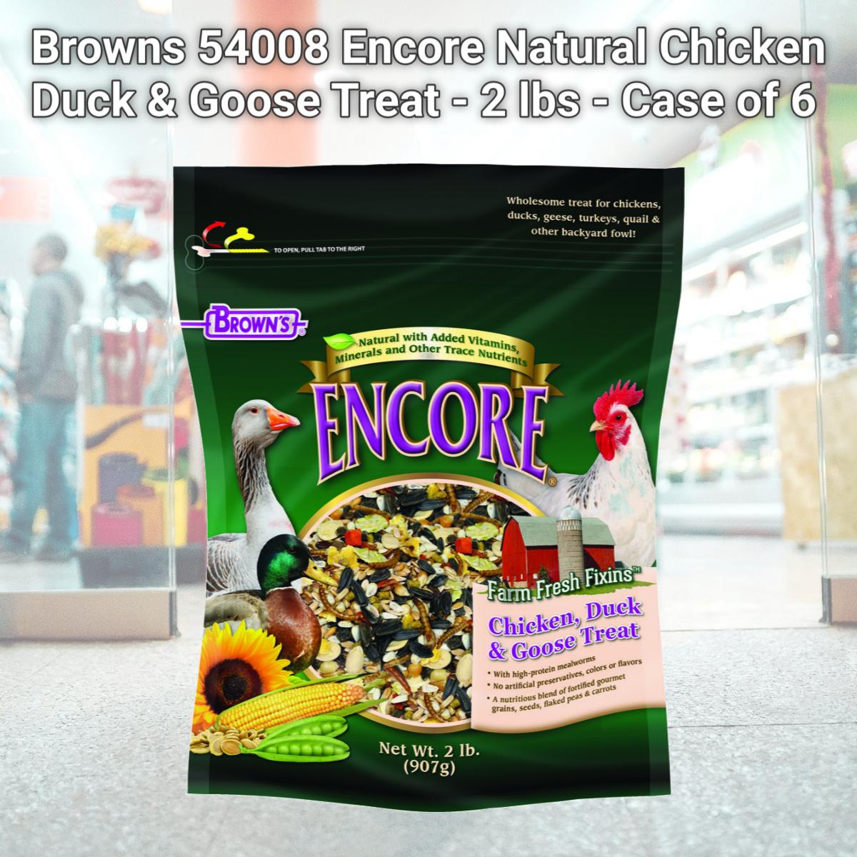 Picture of Browns 54008 Encore Natural Chicken Duck & Goose Treat - 2 lbs - Case of 6