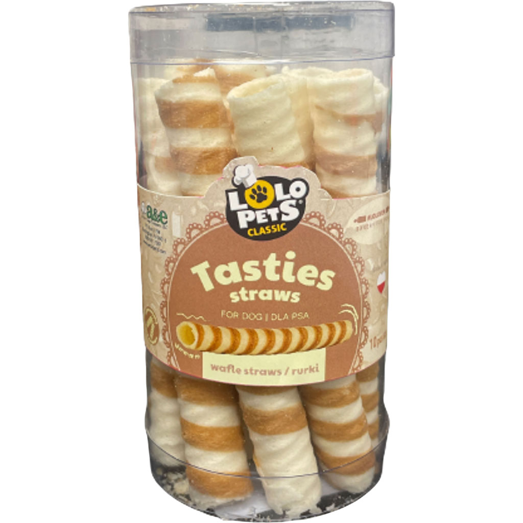 Picture of A&E LO-80999-10- Lolo Bakery Gourmet Tasties Straws Dog Treat - Vanilla - 10 Count - Case of 10