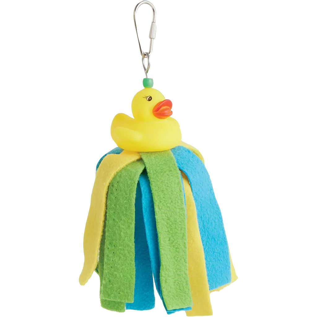 Picture of A&E HB01534 Happy Beaks Fuzzy Duck Comforty Bird Toy