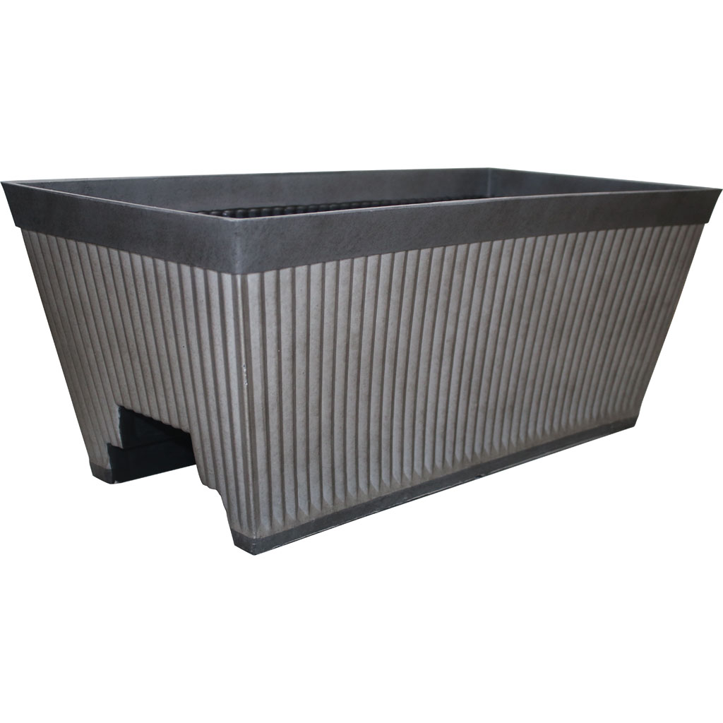 10000-04782 24 in. Westlake Deck Rail Planter - Silver