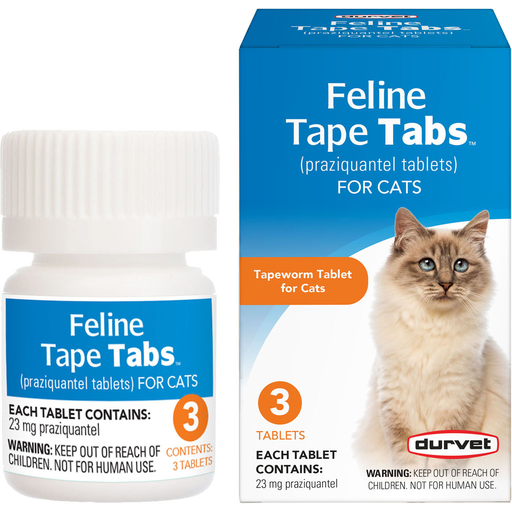Picture of Durvet 011-18200 Feline Tape Tablets for Pets - 3 Count - Pack of 12