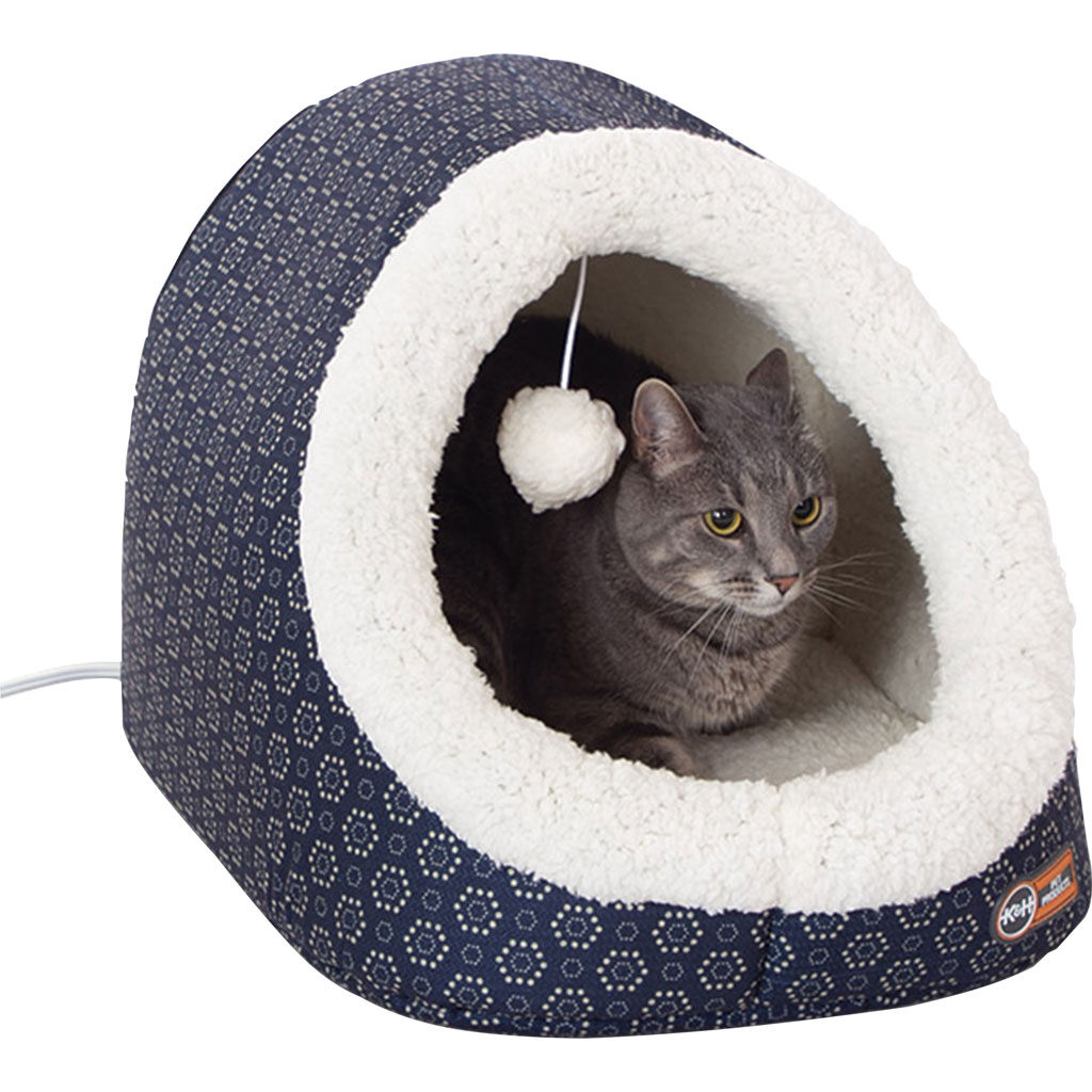 Picture of K&H 100544940 15 x 15 x 12 in. Heated Kitty Hut - Blue - Case of 6
