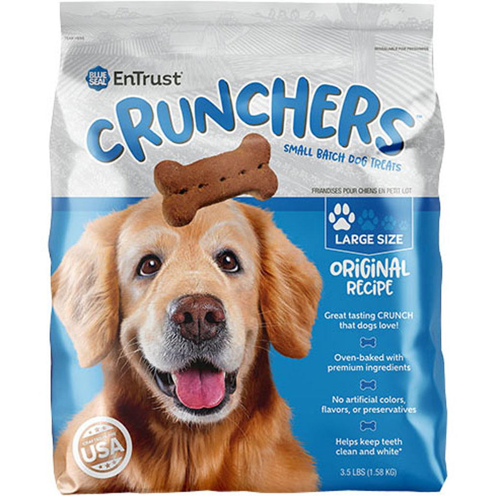 Picture of Blue Seal 8072 Entrust Crunchers Small Batch Dog Treats - Original - Large - 3.5 lbs - Case of 6