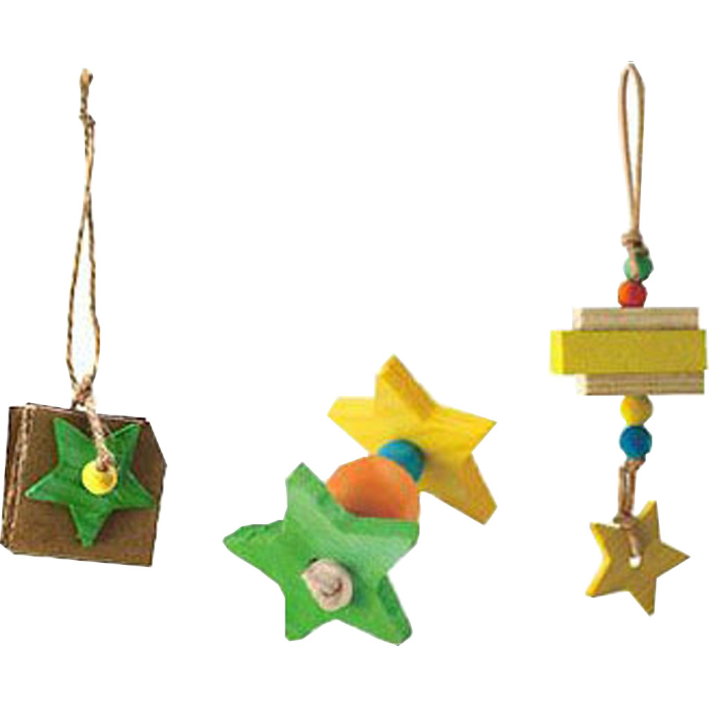 Picture of A&E HB01535 Happy Beaks Tiny Starwood Variety Pack Bird Toys&#44; Assorted Color - Pack of 24