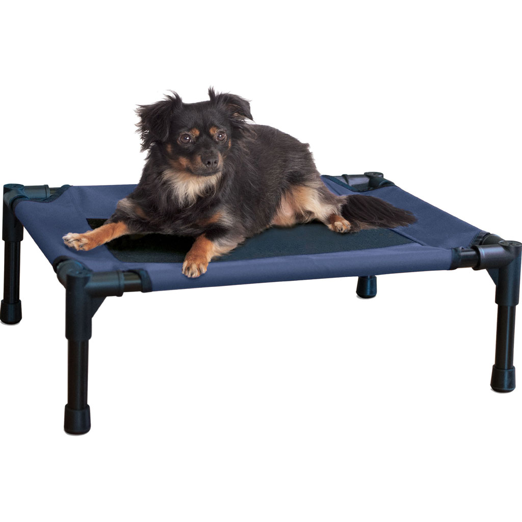 Picture of K&H 100213544 17 x 22 in. Creative Solutions Elevated Pet Bed - Blue - Small - Case of 6