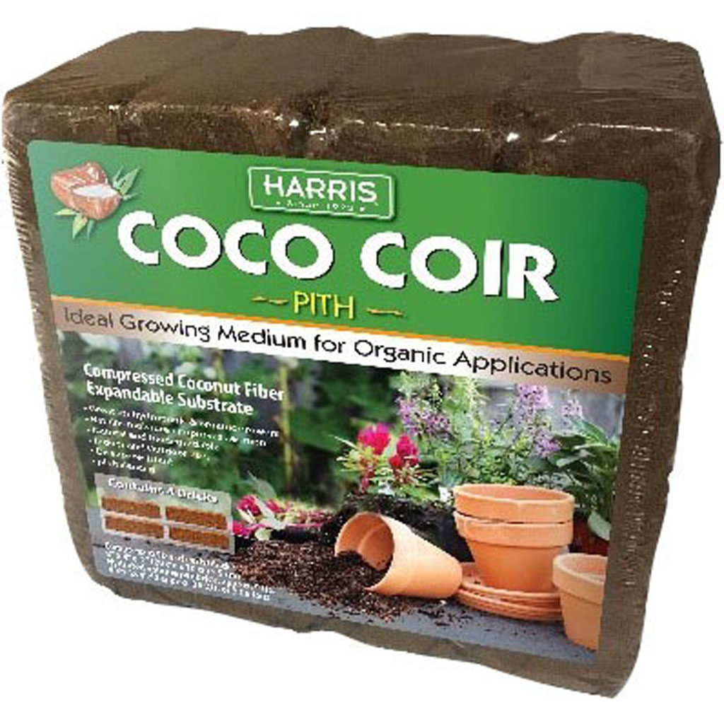 COCO-4 Coco Coir Coconut Fiber Potting Mix - 4 lbs - Case of 4