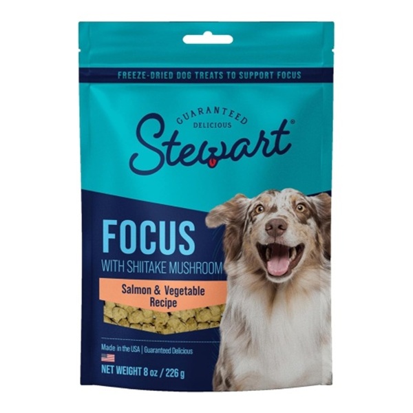 Picture of Stewart 405349 8 oz Freeze Dried Focus Dog Treats Pouch - Salmon & Vegetable - Case of 6