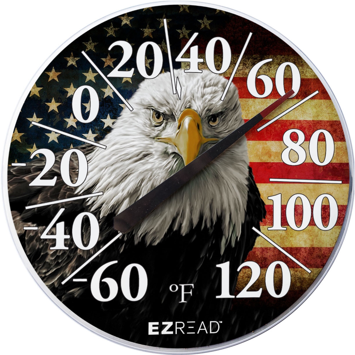 Picture of Ezread 840-1223 12.5 in. Indoor & Outdoor Dial Thermometer - American Eagle - Case of 6