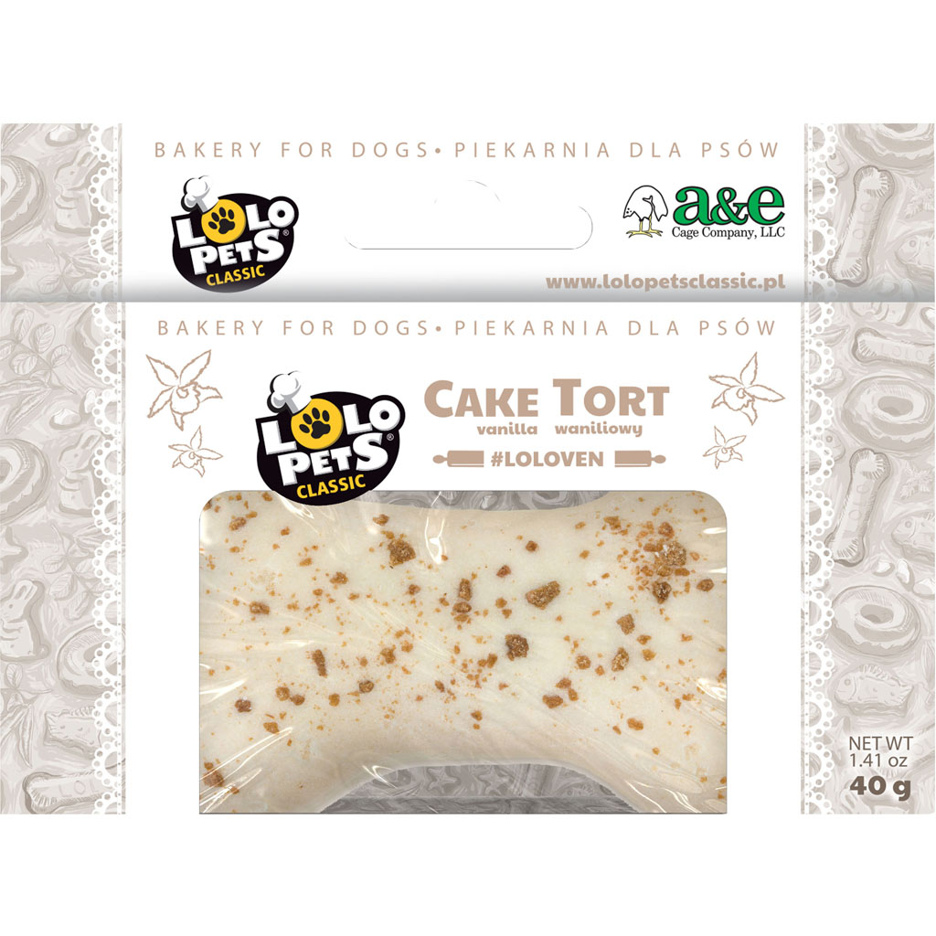 Picture of A&E LO-75576 1.4 oz Lolo Cake Mini Bone Shaped Dog Treat - Vanilla - Case of 10