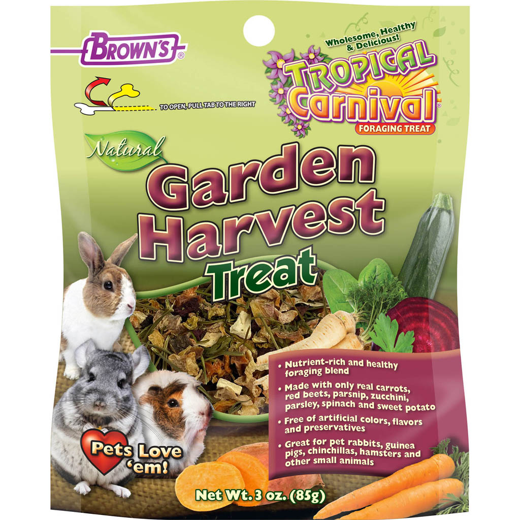 Picture of Browns 45011 3 oz Tropical Carnival Natural Small Animal Treat - Garden Harvest - Case of 8