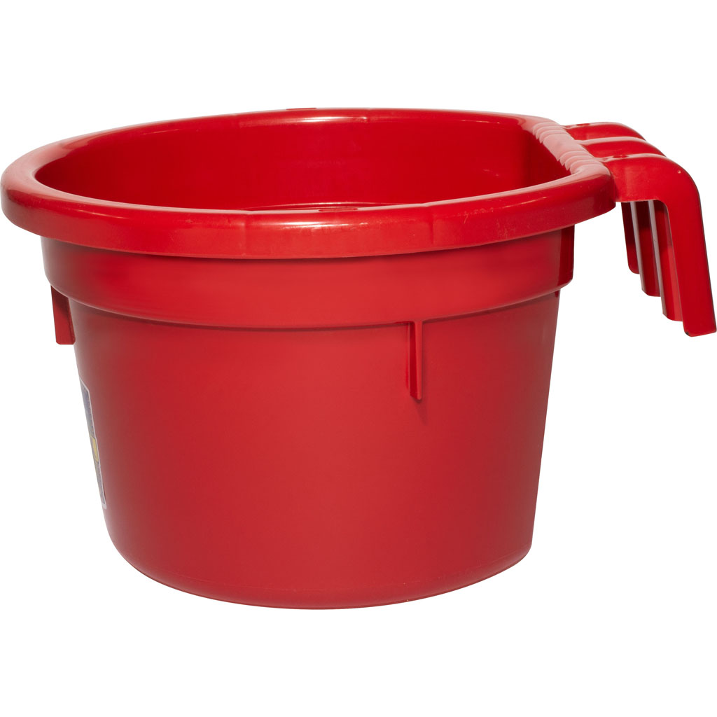 Picture of Fortiflex RH8RED 8 qt. Fortex Round Over the Fence Pail - Red - Case of 12