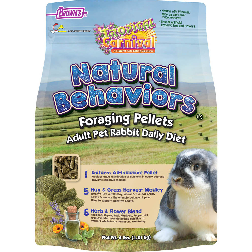 Picture of Browns 45091 Tropical Carnival Foraging Pellets Rabbit Food - 4 lbs - Case of 3