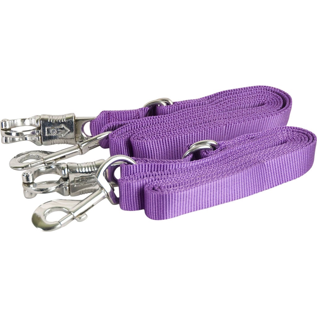 5-111445 5.9 ft. Adjustable Nylon Cross Ties with Panic Snap - Purple