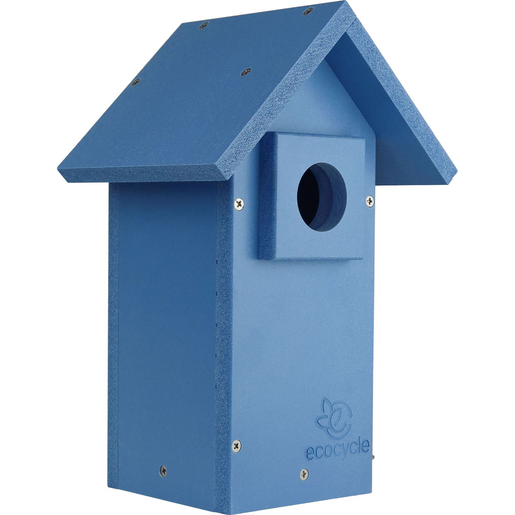 Picture of Natures Way RPHB3 Eco-Cycle Bluebird Bungalow Bird House - Blue - Case of 2