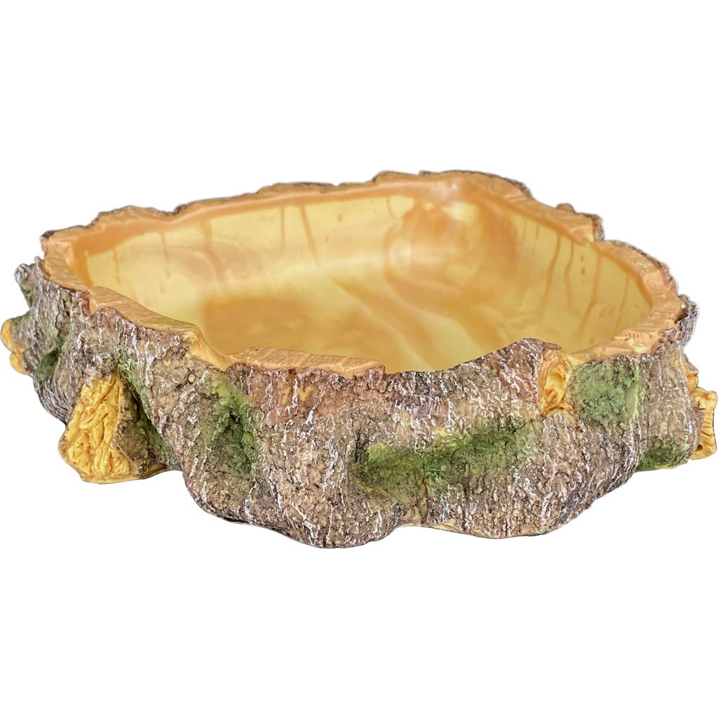 Picture of Komodo Reptile 93330 11 in. Polyresin Wood Corner Bowl&#44; Brown - Large