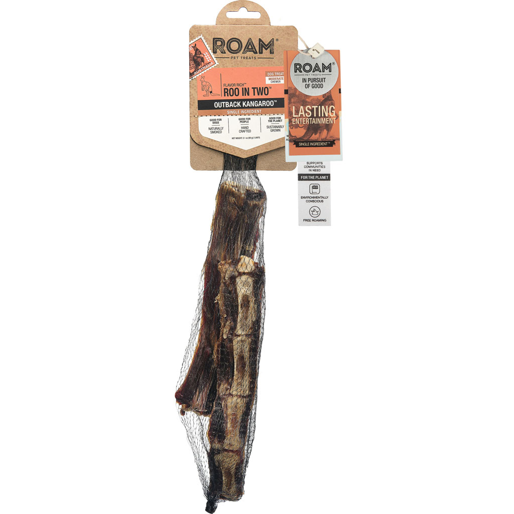 Picture of Roam 423 Roo in Two Tail Split Outback Dog Chew - Kangaroo - 2 per Pack - Case of 24